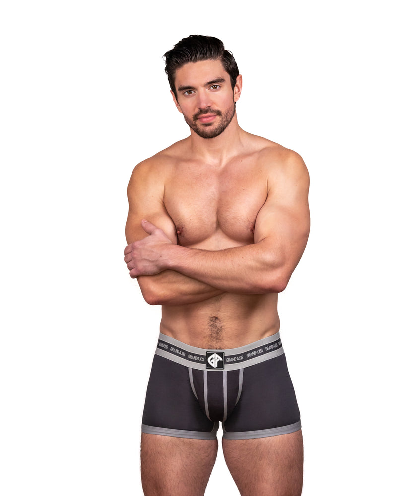Mens Contoured Pouch Front, Wide Strap, T-Back thong - shown in