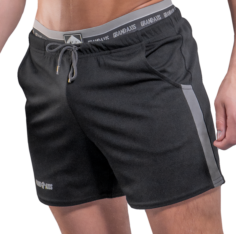 Elastic waist gym shorts shop